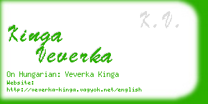 kinga veverka business card